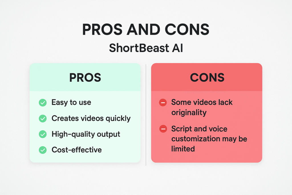 Pros and Cons of ShortBeast AI