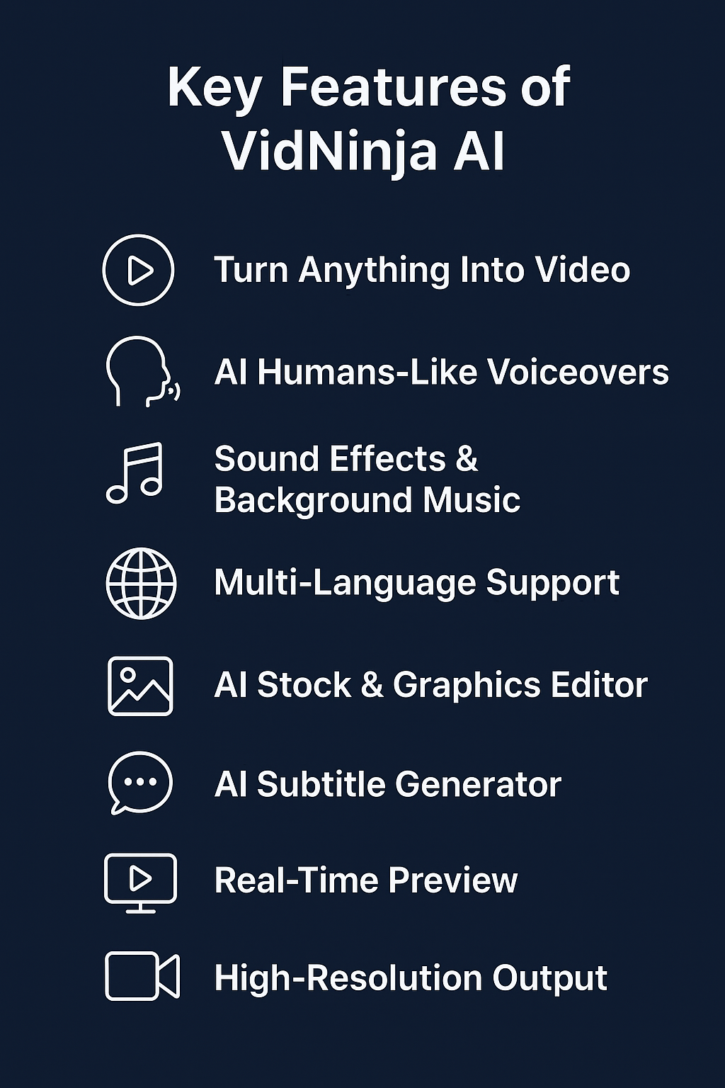 Key Features of VidNinja AI